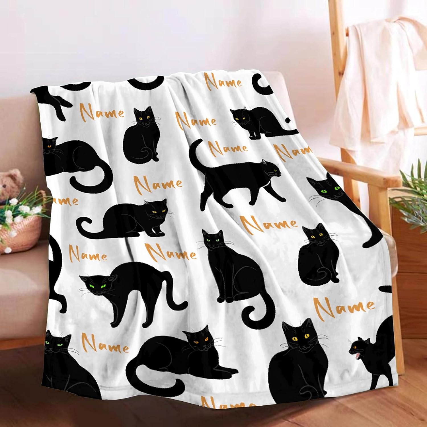 Travel Accessories Ideas - Sevimli Kedi Baskılı Battaniye Peluş Polar