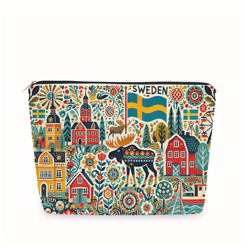 Travel Accessories Jewelry - İsveç temalı bir makyaj çantası -