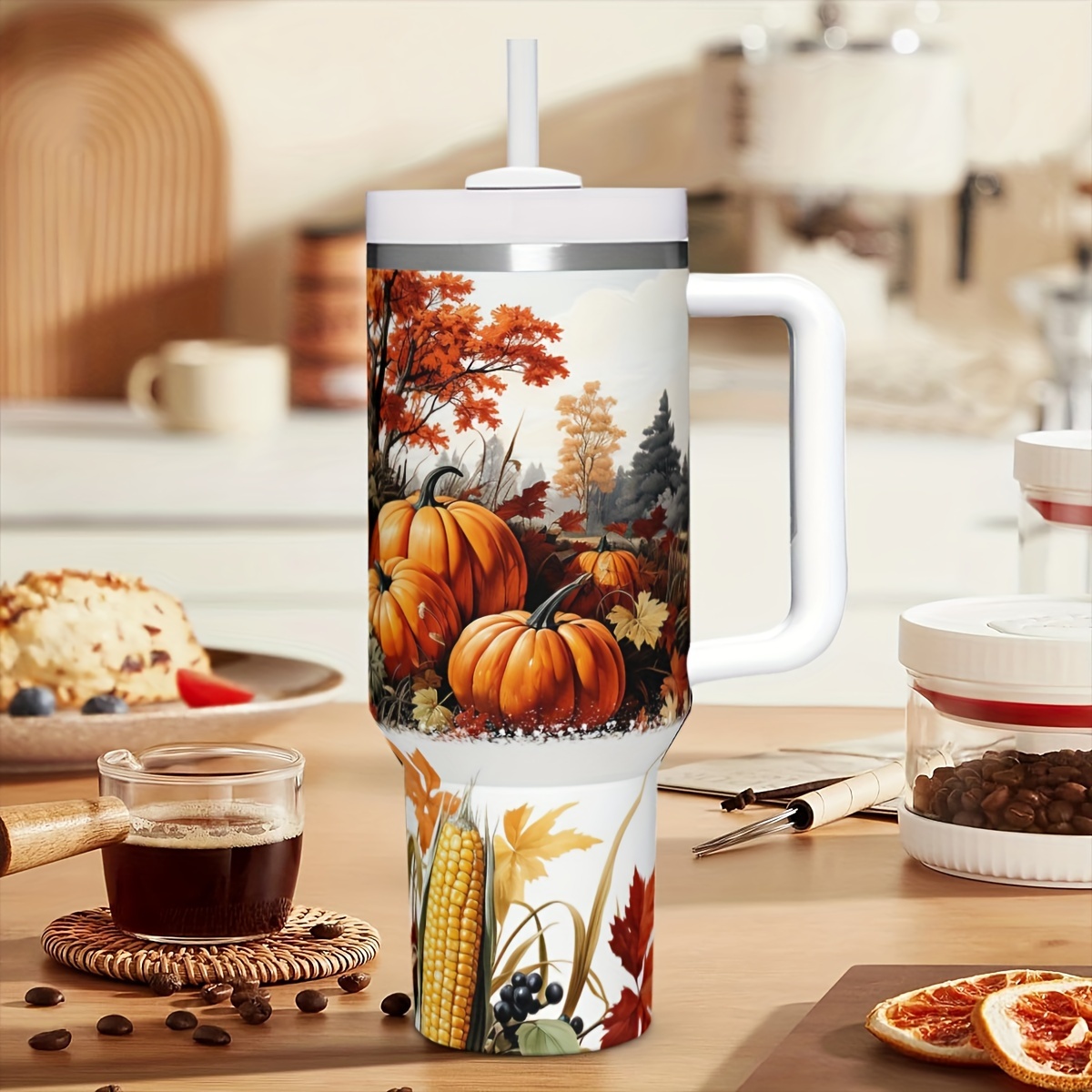 1 adet 40oz Sonbahar Balkabakl - Travel Accessories Ideas incelemesi ve fiyatı