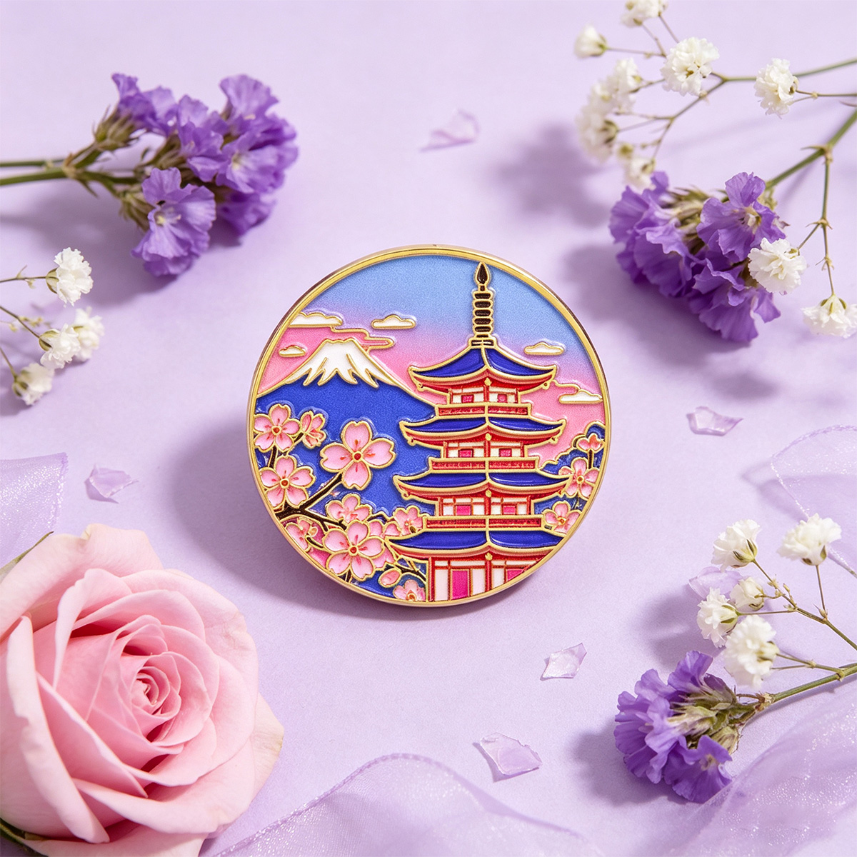 Japon Kiraz Çiçeği Emaye Pin,  - Travel Accessories Jewelry incelemesi ve fiyatı