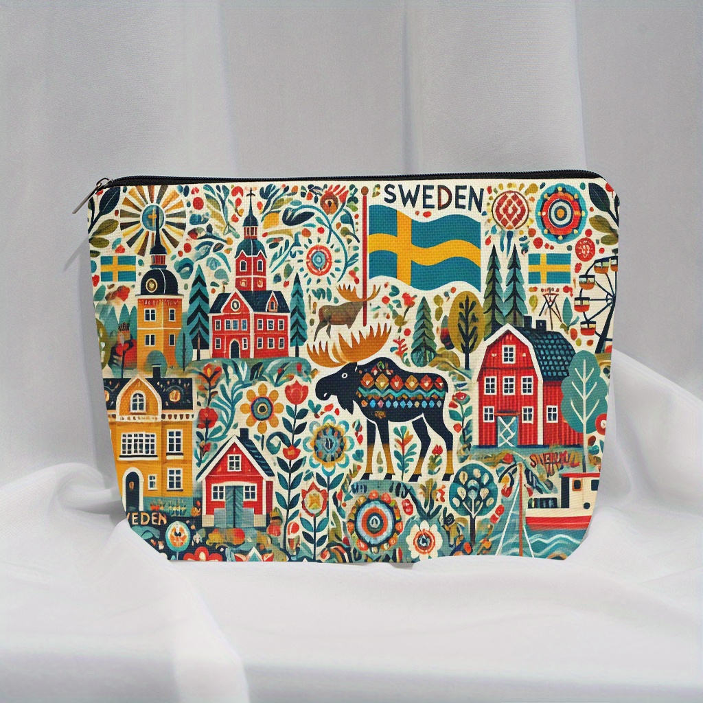 İsveç temalı bir makyaj çantas - Travel Accessories Jewelry incelemesi ve fiyatı